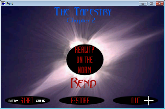 The Tapestry - Chapter 2: Rend (Windows) screenshot: Title Screen