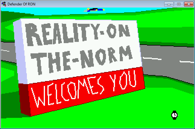 Defender of RON (Windows) screenshot: reality-on-the-Norm welcomes the player