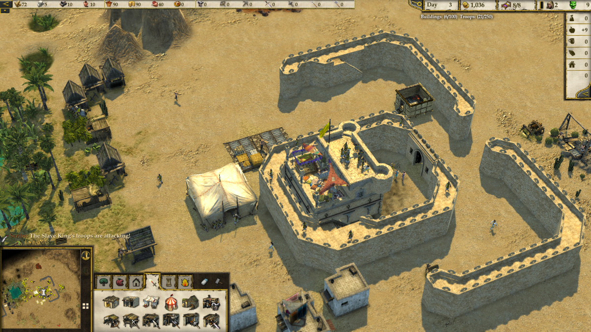 Stronghold Crusader II (Windows) screenshot: Like in the first <i>Crusader</i>, each AI lord has their own play style and castle designs