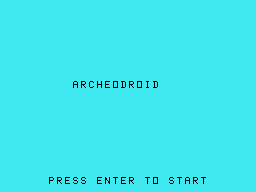 Archeodroid (TI-99/4A) screenshot: Title