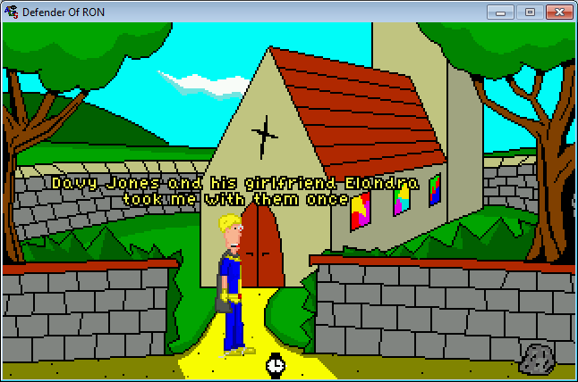 Defender of RON (Windows) screenshot: Near the entrance to church
