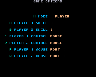Poing 7 (Amiga) screenshot: Game options