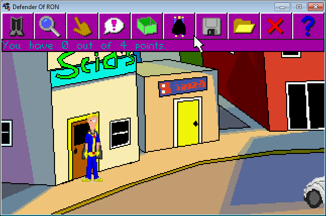 Defender of RON (Windows) screenshot: On the town square