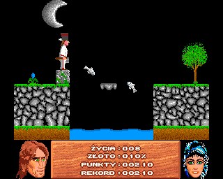 Janosik (Amiga) screenshot: Moving platform