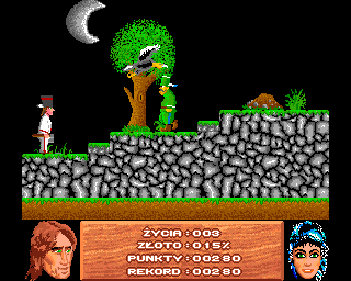 Janosik (Amiga) screenshot: Falcon and the bandit
