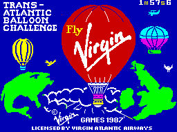 Trans-Atlantic Balloon Challenge: The Game (ZX Spectrum) screenshot: Loading Screen