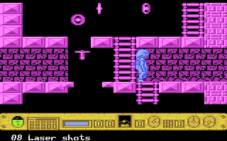 Naturix (Atari 8-bit) screenshot: Middle platform