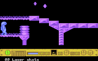 Naturix (Atari 8-bit) screenshot: No walkway here