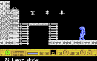 Naturix (Atari 8-bit) screenshot: Three drills