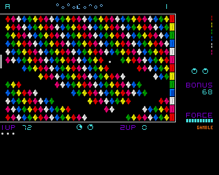 Poing 7 (Amiga) screenshot: Lots of crystals