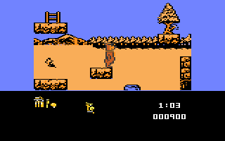 Yogi's Great Escape (Atari 8-bit) screenshot: Timing trial
