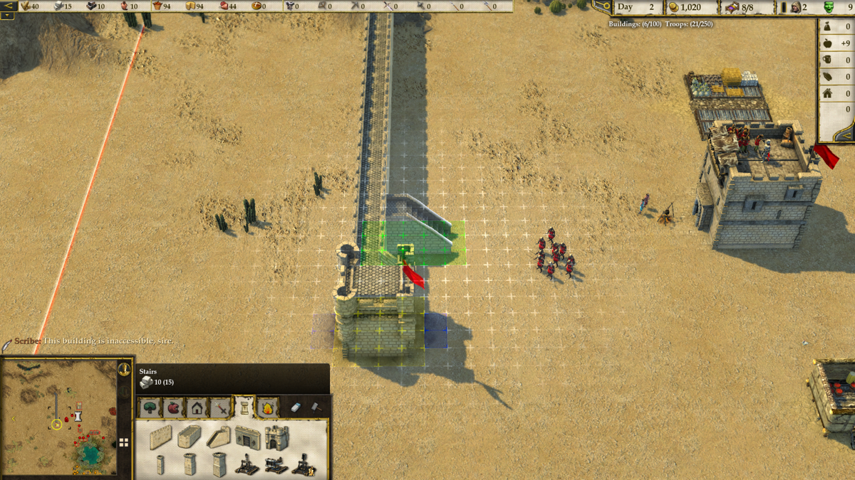 Stronghold Crusader II (Windows) screenshot: Thick walls now come auto-crenellated