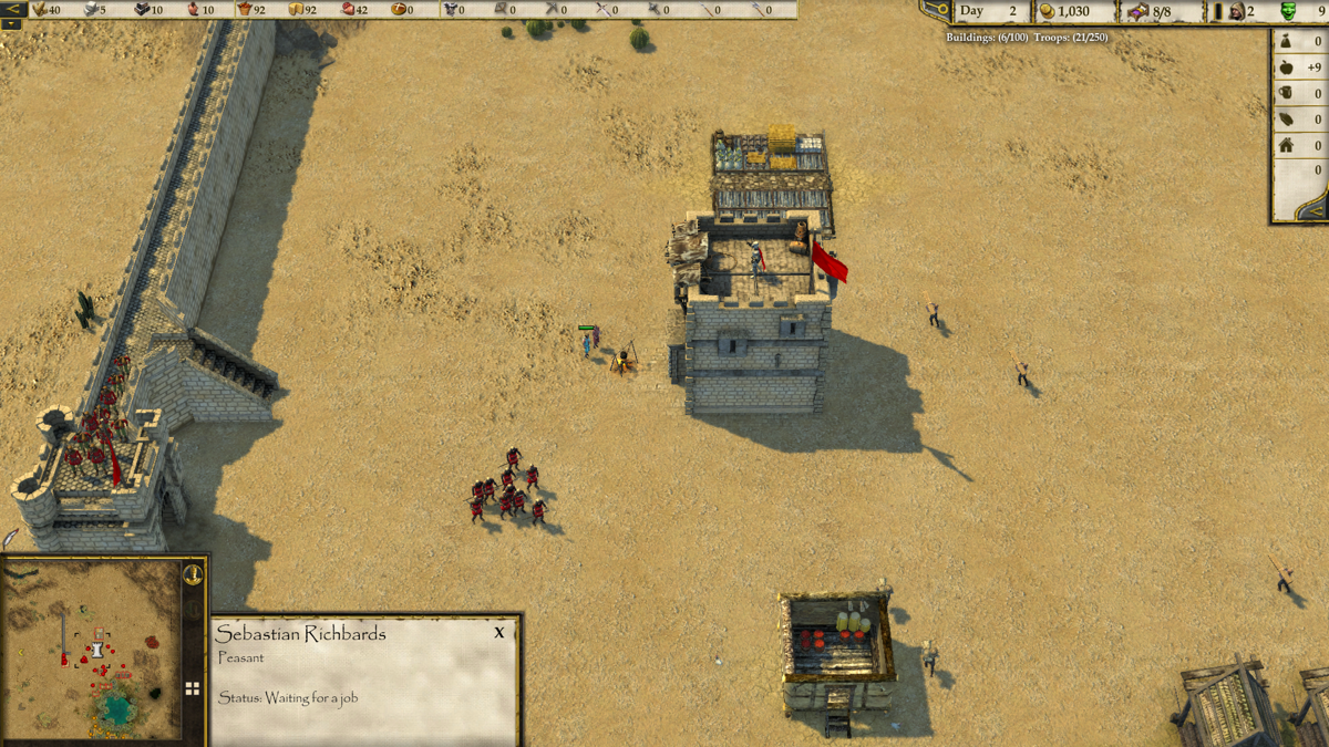 Stronghold Crusader II (Windows) screenshot: Peasants no longer speak their minds when clicked