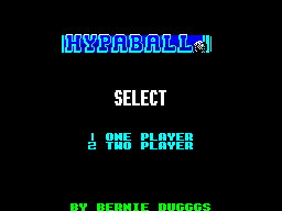Hypaball (ZX Spectrum) screenshot: Title Screen