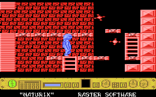 Naturix (Atari 8-bit) screenshot: Heading up