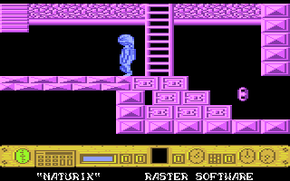 Naturix (Atari 8-bit) screenshot: Underground level