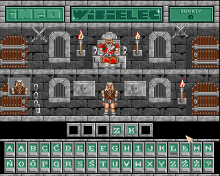 Wisielec (Amiga) screenshot: Chosing the letters