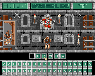 Wisielec (Amiga) screenshot: Hangman completed