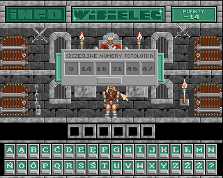 Wisielec (Amiga) screenshot: Lotto lucky numbers!