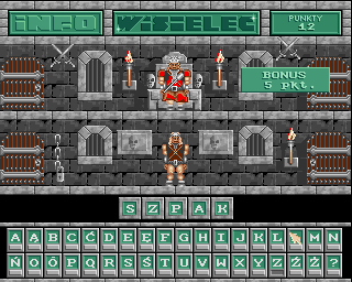 Wisielec (Amiga) screenshot: Bonus points!