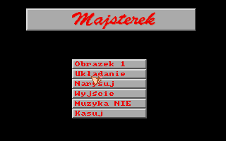 Majsterek (Amiga) screenshot: Murarz menu