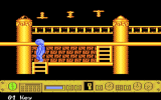 Naturix (Atari 8-bit) screenshot: Top sky level