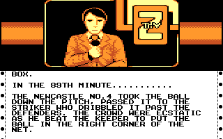 World Soccer (Atari 8-bit) screenshot: Commentary