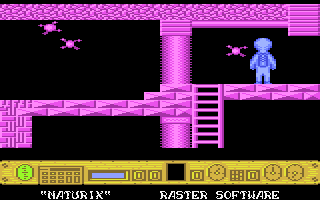Naturix (Atari 8-bit) screenshot: Back side view