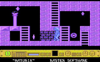Naturix (Atari 8-bit) screenshot: Round hostile units