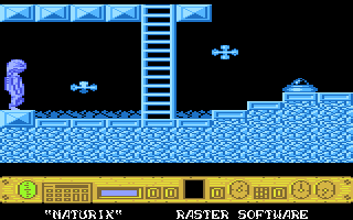 Naturix (Atari 8-bit) screenshot: Crossed bones