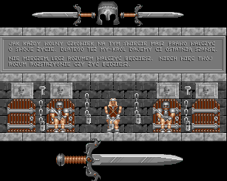 Wisielec (Amiga) screenshot: Game introduction