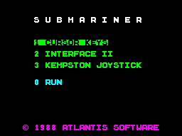 Submariner (ZX Spectrum) screenshot: Title Screen