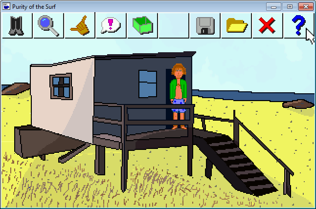 The Purity of the Surf (Windows) screenshot: Starting the game as Josh near his house