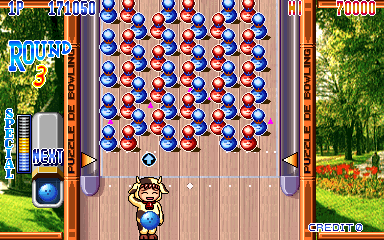 Puzzle De Bowling (Arcade) screenshot: Puzzle mode on normal difficulty