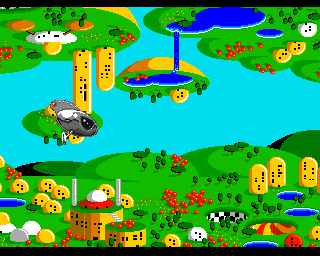 Zool (Amiga) screenshot: Ending sequence - Zool returns to his planet.