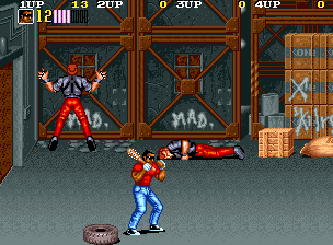 Vendetta (Arcade) screenshot: Hitting them for six