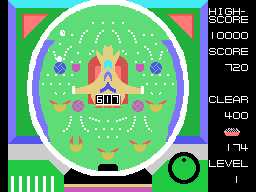 Pachinko-U.F.O. (MSX) screenshot: The fruit machine counters have been activated