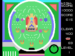 Pachinko-U.F.O. (MSX) screenshot: The spaceship table
