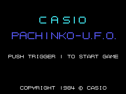 Pachinko-U.F.O. (MSX) screenshot: Title screen