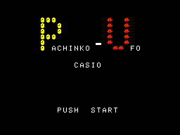 Pachinko-U.F.O. (Casio PV-1000) screenshot: Title screen