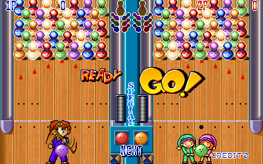 Puzzle De Bowling (Arcade) screenshot: 2 player vs match