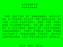 Sultan's Maze (Dragon 32/64) screenshot: Scenario