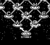 Bust-A-Move 3 DX (Game Boy) screenshot: The map for the single-player campaign.