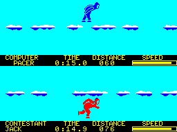 Winter Games (ZX Spectrum) screenshot: Speed Skating
