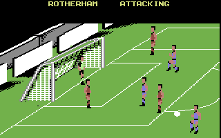 Kenny Dalglish Soccer Manager (Commodore 64) screenshot: Free kick