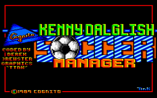 Kenny Dalglish Soccer Manager (Amstrad CPC) screenshot: Title screen