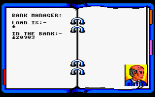 Kenny Dalglish Soccer Manager (Amstrad CPC) screenshot: Bank manager