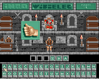 Wisielec (Amiga) screenshot: Good answer