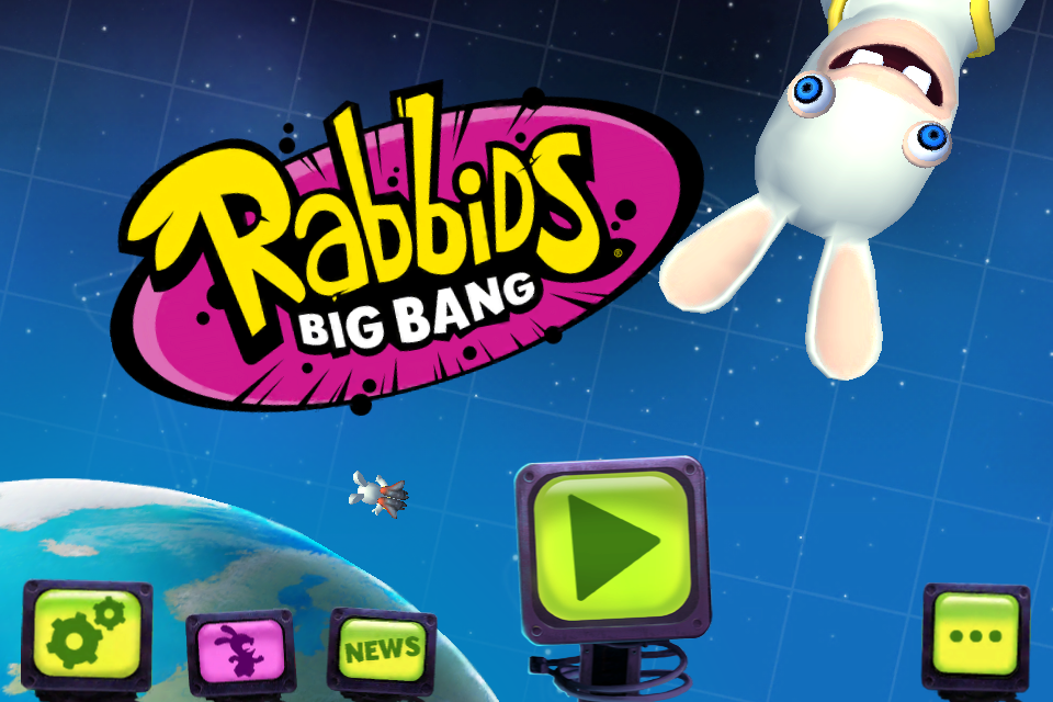 Rabbids Big Bang (iPhone) screenshot: Main menu