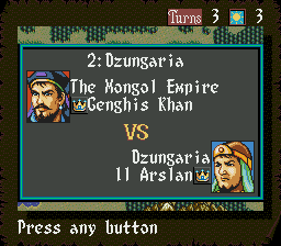 Genghis Khan II: Clan of the Gray Wolf (Genesis) screenshot: Enemies